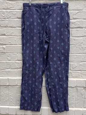 Coldwater Creek Linen Blend Drawsting Pants Size Medium
